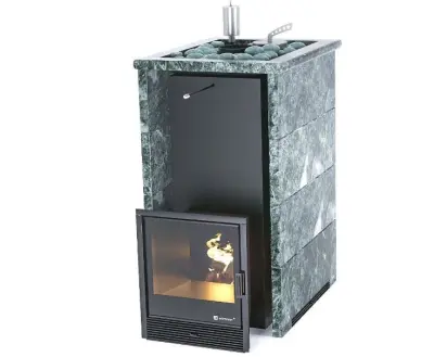 Фото Печь «Геленджик» М2 в полноценном кожухе с открытым верхом Змеевик в магазине Woodson