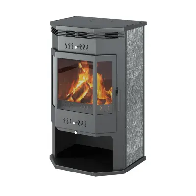 Фото Печь-Камин ASTON 12 кВт (200 м3) Призматик (Пироксенит Элит) в магазине Woodson