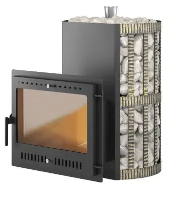 Фото Печь ВЕЗУВИЙ Скиф Парогенератор Ковка Панорама "М" в магазине Woodson