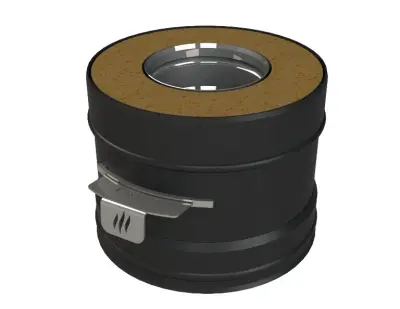 Фото Сэндвич-задвижка Grill'D AISI 430 0,8мм/ЧС 0,7мм (D115/250) черный 