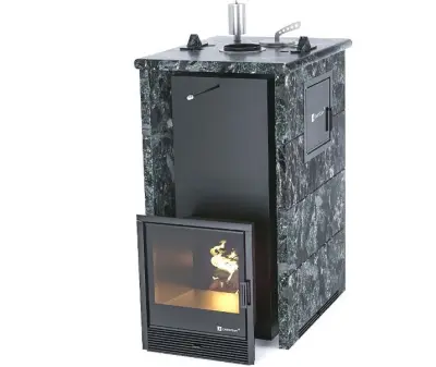 Фото Печь «Геленджик» М2 в трехстороннем кожухе Пироксенит в магазине Woodson