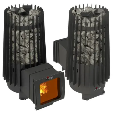 Фото Дровяная банная печь Grill'D Cometa Vega 180 Long Window Max Pro в магазине Woodson
