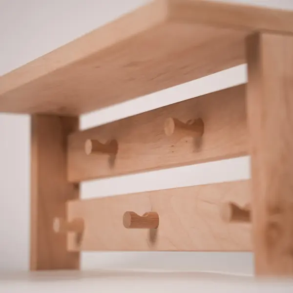 Полка Левада Д5, ольха, 2 ряда