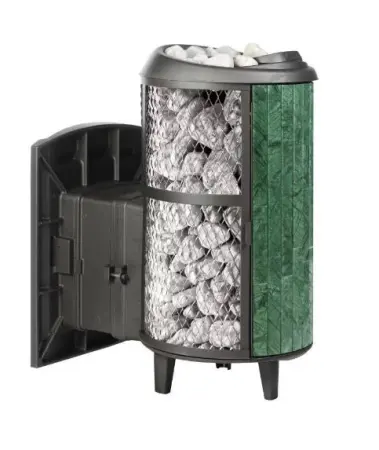 Фото Печь банная "Атмосфера L" комбинированная сетка-ламель "Верде Гватемала" в магазине Woodson