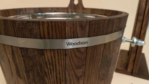 Обливное устройство Woodson с нержавеющей вставкой, 17 л., дуб в темном