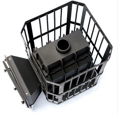 Фото Печь банная чугунная "Сибирь-32". Каминная дверца "Сибирь" (Сетка) в магазине Woodson