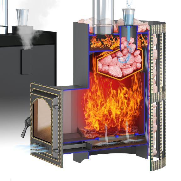 Фото Печь ВЕЗУВИЙ Скиф Парогенератор Стандарт (ДТ-4) в магазине Woodson