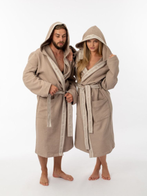 Халат вафельный Woodson, кремовый (46)