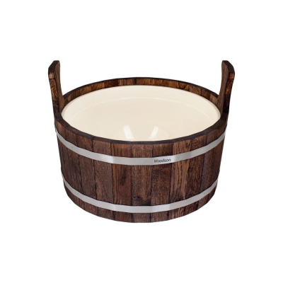 Шайка Woodson с пластиковой вставкой, 12 л., дуб в тёмном