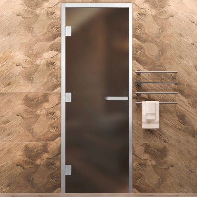 Дверь Хамам Элит 60G Бронза Matelux 1900*700 R, без порога