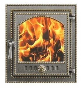 Дверка ВЕЗУВИЙ каминная 210 (Бронза)