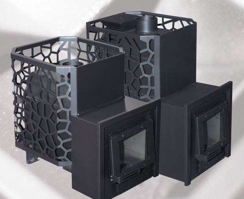 Фото Печь для бани РАДА 4, закрытая каменка, 14 M(СЕТКА), без дверцы в магазине Woodson