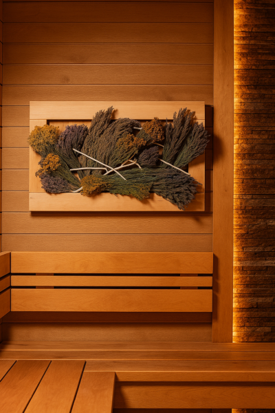 Панно с ветками для трав Woodson 100*50, с обрамлением