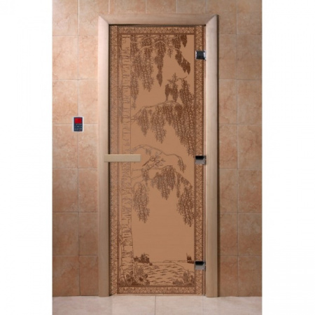 Дверь DoorWood "Березка" Графит матовое 190х70 (Ольха 3п, 8мм)
