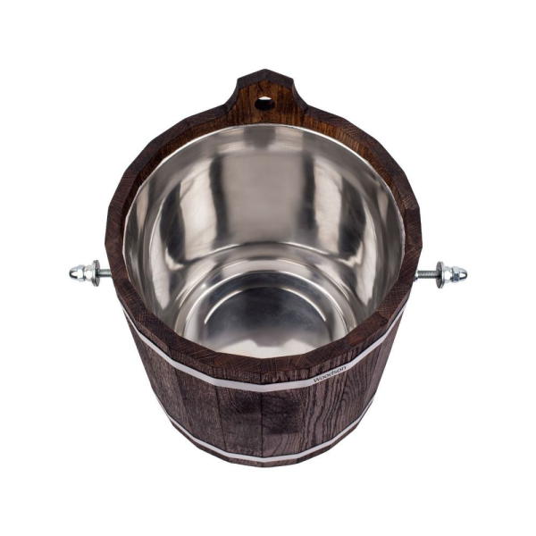 Обливное устройство Woodson с нержавеющей вставкой, 12 л., дуб в тёмном