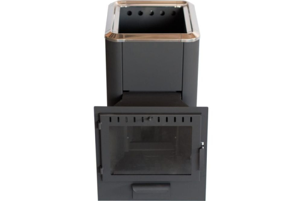 Фото Печь банная чугунная "Сибирь-20". Панорамная дверца (Конвекционная) в магазине Woodson