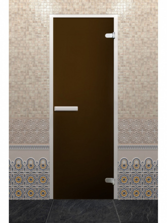 Дверь DoorWood Хамам Престиж "Бронза Матовое" 200х80 (3петли, 8мм)