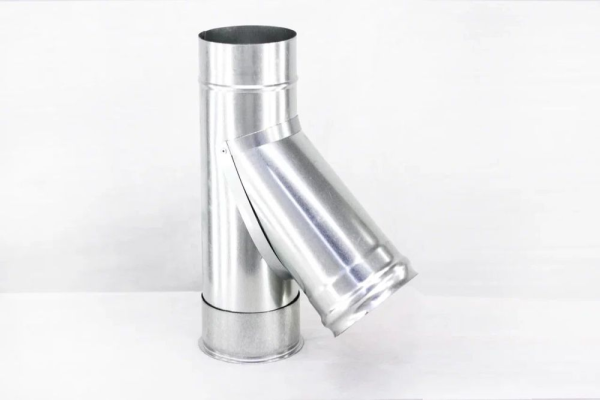 Фото Тройник — 120 — 45 — оцинковка  Фото Тройник — 120 — 45 — оцинковка