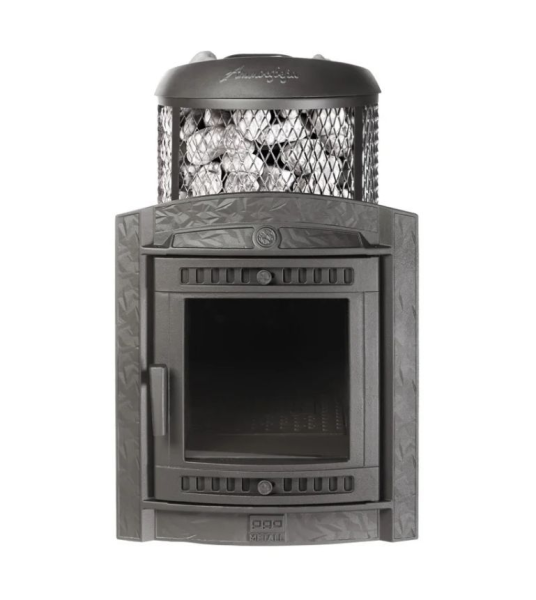 Фото Печь банная "Атмосфера L" комбинированная сетка-ламель "Окаменевшее дерево" наборный в магазине Woodson