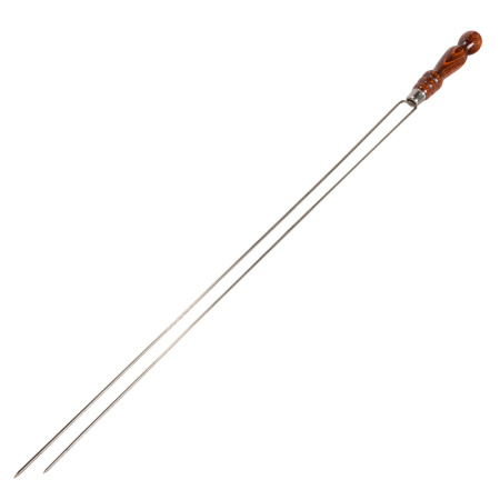 Шампур проволка "вилка" 450 с деревянной ручкой