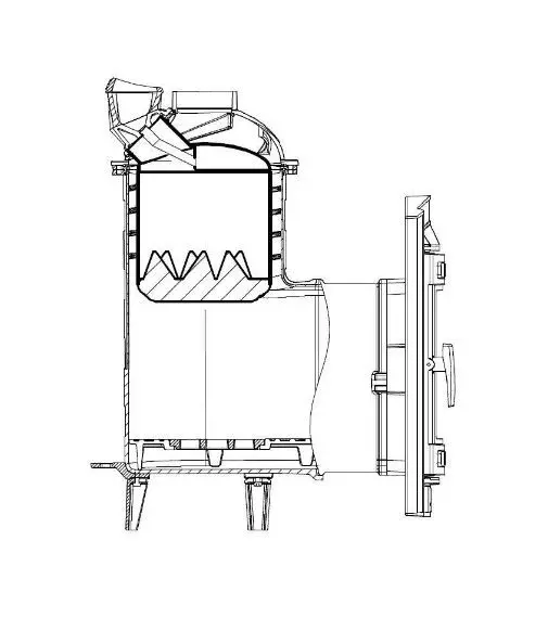 Фото Печь банная "Атмосфера L" в ламелях "Верде Гватемала" наборный рисунок в магазине Woodson