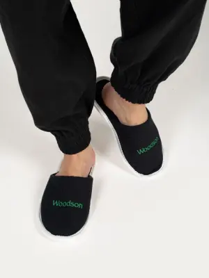 Тапочки Woodson, вафельные с закрытым мысом (39-43), чёрный цвет